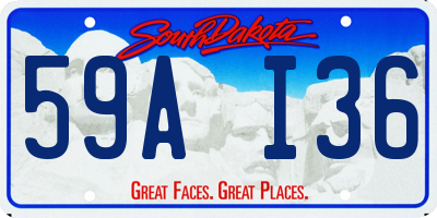SD license plate 59AI36