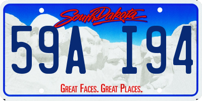 SD license plate 59AI94