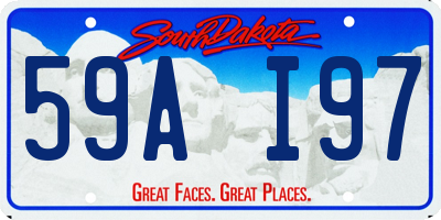 SD license plate 59AI97