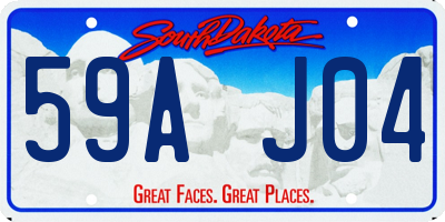SD license plate 59AJ04