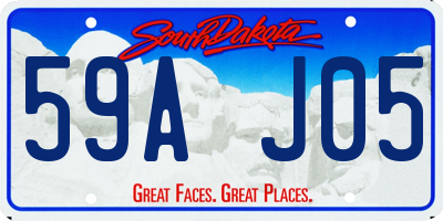 SD license plate 59AJ05