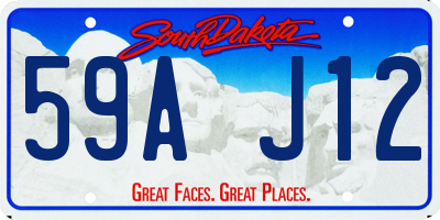 SD license plate 59AJ12