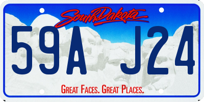 SD license plate 59AJ24