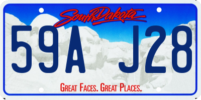 SD license plate 59AJ28