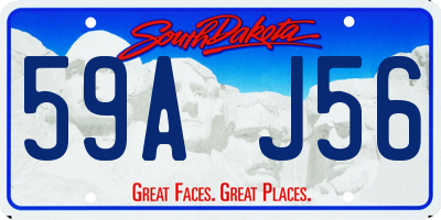 SD license plate 59AJ56