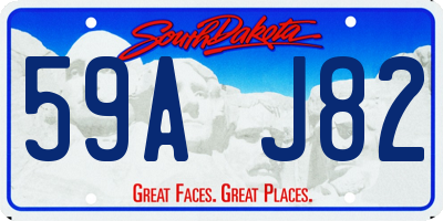 SD license plate 59AJ82