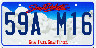 SD license plate 59AM16