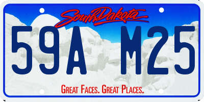 SD license plate 59AM25