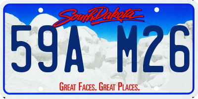 SD license plate 59AM26