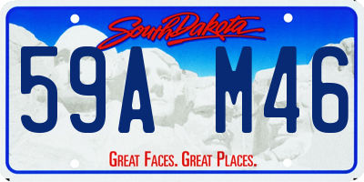 SD license plate 59AM46