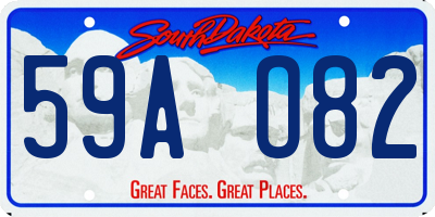 SD license plate 59AO82
