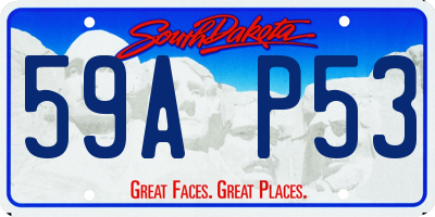 SD license plate 59AP53