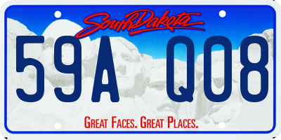 SD license plate 59AQ08