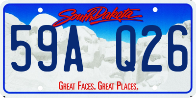 SD license plate 59AQ26