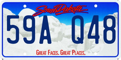 SD license plate 59AQ48
