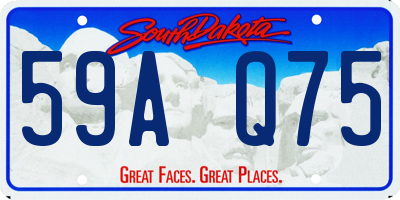 SD license plate 59AQ75