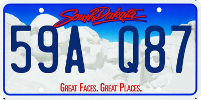 SD license plate 59AQ87
