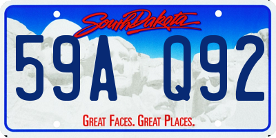 SD license plate 59AQ92
