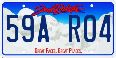 SD license plate 59AR04