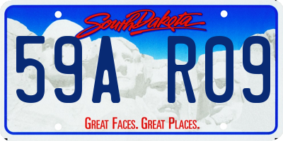 SD license plate 59AR09