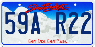 SD license plate 59AR22
