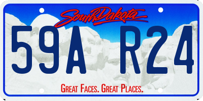 SD license plate 59AR24