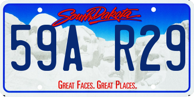 SD license plate 59AR29