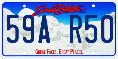 SD license plate 59AR50