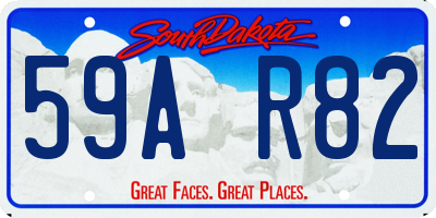 SD license plate 59AR82