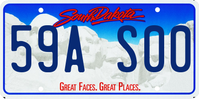 SD license plate 59AS00