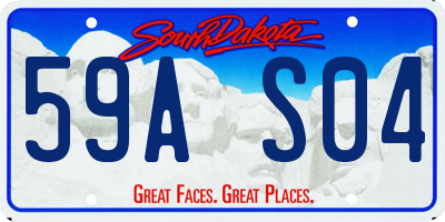 SD license plate 59AS04