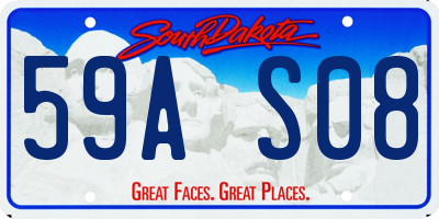 SD license plate 59AS08