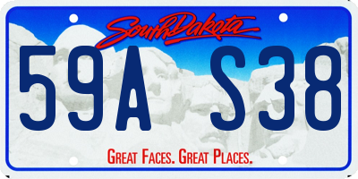 SD license plate 59AS38