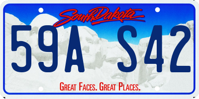 SD license plate 59AS42