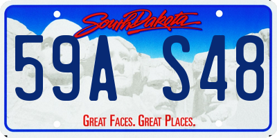 SD license plate 59AS48