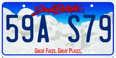 SD license plate 59AS79