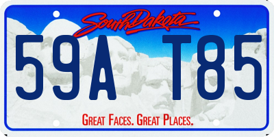 SD license plate 59AT85