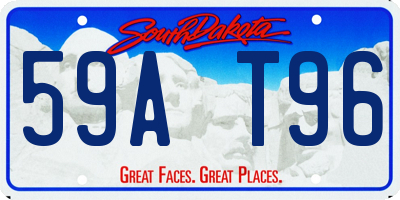 SD license plate 59AT96
