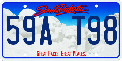 SD license plate 59AT98