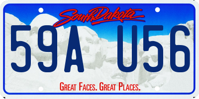 SD license plate 59AU56