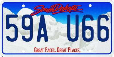 SD license plate 59AU66
