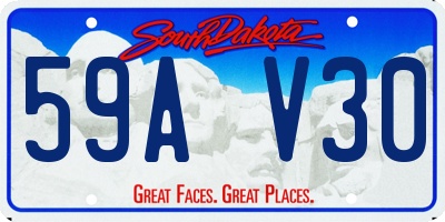 SD license plate 59AV30