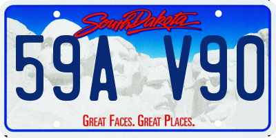 SD license plate 59AV90