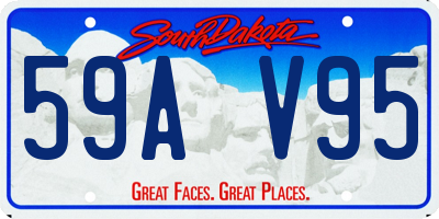 SD license plate 59AV95