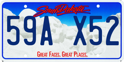 SD license plate 59AX52