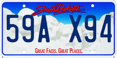 SD license plate 59AX94
