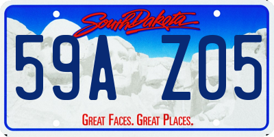 SD license plate 59AZ05