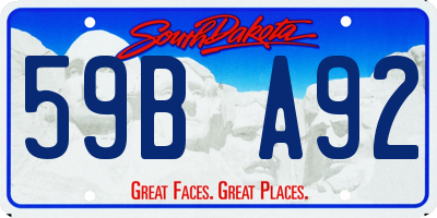 SD license plate 59BA92