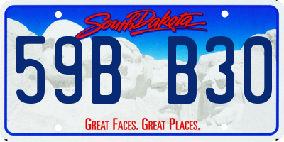 SD license plate 59BB30
