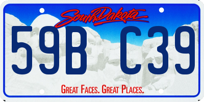 SD license plate 59BC39